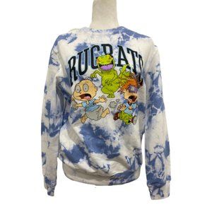 Rugrats Tie Dye Sweatshirt Blue & White NWOT Size Medium